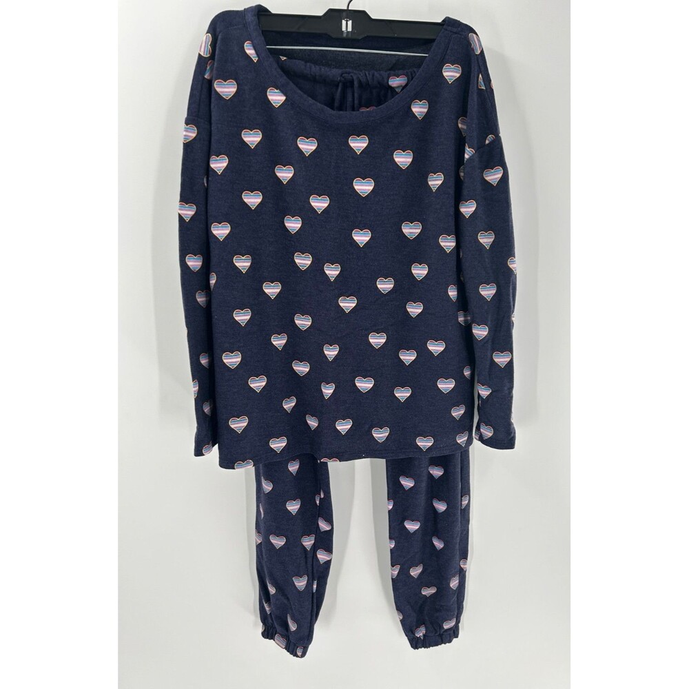 Women's Chaser Beach Hearts 2 Piece Lounge Pajama Set Size S